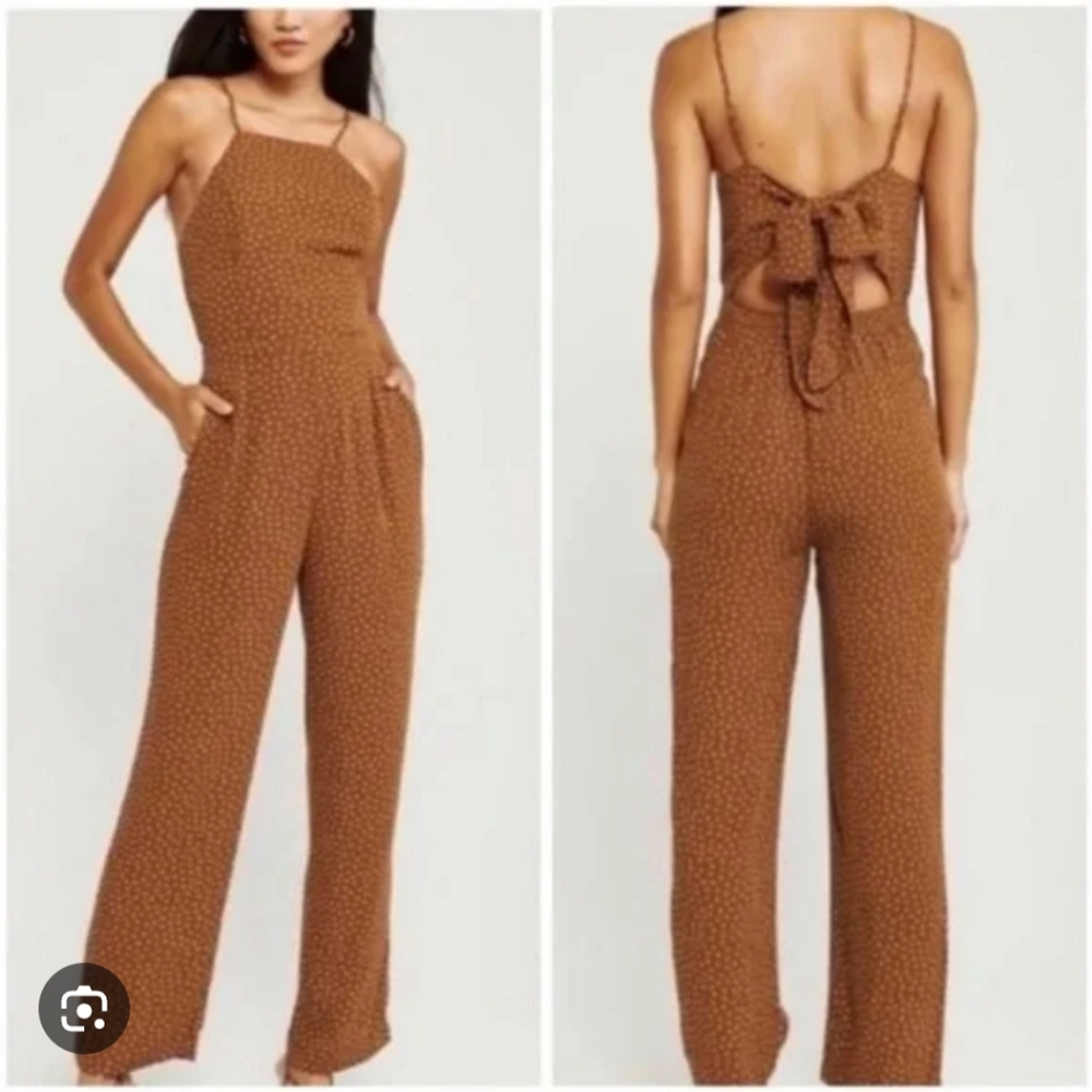 Abercrombie & Fitch Fawn Polka Dot Jumpsuit Size XS